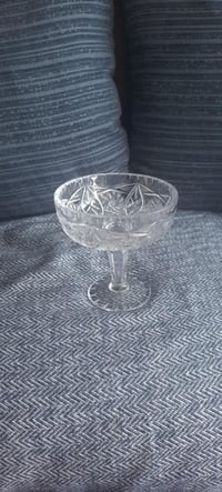 Image 6 of Crystal Goblet, Pinwheel Cut Glass, Chalice Bowl