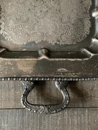 Image 6 of Silver Bar Tray, Ornate Carved Handles