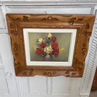 Image 1 of Floral Oil Painting, Signed, Framed