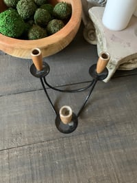 Image 5 of Wood and Metal Candelabra