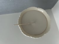 Image 4 of Lace Porcelain Pedestal Bowl, Soy Candle, Cream Container, Made in Canada