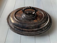 Image 4 of Antique Ornate Silver Serving Dish, Made in England