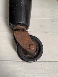 Image 3 of Set of 2 Wood Furniture Legs with Wheels