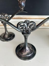 Image 5 of Set of Two Silver Plated Candle Stick Holders, Oneida Silversmith