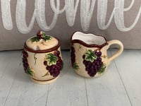 Image 1 of Creamer and Sugar Set, Farmhouse Decor