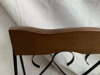 Image 2 of Black Metal Magazine Rack, Mid Century Modern 