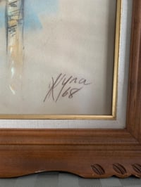 Image 2 of Child Portrait: 1968 Original Art in Wood Frame