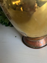 Image 5 of Brass and Copper Pitcher, MCM Jug, Farmhouse Vase