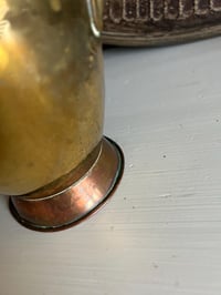 Image 6 of Brass and Copper Pitcher, MCM Jug, Farmhouse Vase