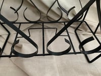 Image 4 of Black Metal Magazine Rack, Mid Century Modern 
