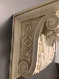 Image 3 of Corbel Bracket Shelf, Acanthus Leaf Scroll, Set of Wall Sconces