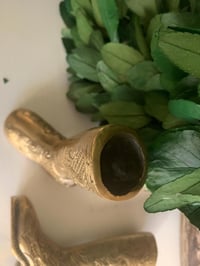 Image 6 of Solid Brass Western Cowboy Style Boot Vase