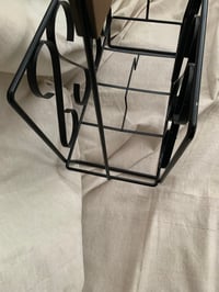 Image 5 of Black Metal Magazine Rack, Mid Century Modern 
