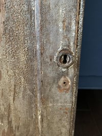 Image 2 of Heavy Wood Door with Hinges, Architectural Salvage