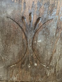 Image 3 of Heavy Wood Door with Hinges, Architectural Salvage