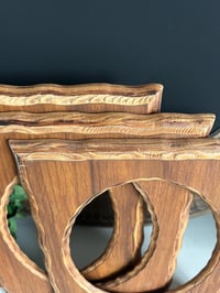 Image 2 of Wood Grain Picture Frame: Farmhouse Oval Empty Frame