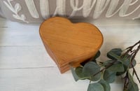 Image 1 of Heart Shaped Handmade Wooden Dish with Lid