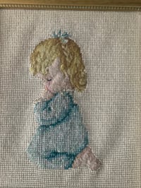 Image 2 of Gold Wood Picture Frame: Baby Embroidery Art