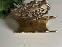 Image 3 of Brass Napkin/Letter Holder, Vintage Kitchen, Office accessories