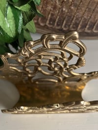 Image 4 of Brass Napkin/Letter Holder, Vintage Kitchen, Office accessories