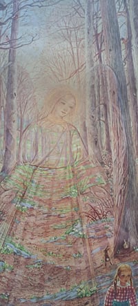 Image 4 of Angel Print, Wood Frame, Farmhouse Decor