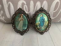 Image 1 of Italian Filigree Metal Frame Set, Hollywood Regency