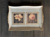 Image 1 of Floral Decoupage Wooden Tray