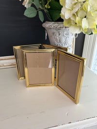 Image 1 of Brass Bifold Picture Frames, 5x7