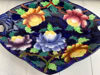 Image 2 of Maling Ware, Blue Floral Plate, Made in England