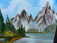 Image 3 of Mountain Oil Painting, 1988