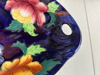Image 4 of Maling Ware, Blue Floral Plate, Made in England