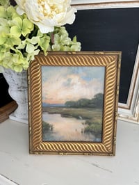 Image 1 of Vintage Style Print in Distressed Gold Frame