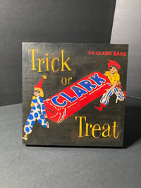 Clark Bar Trick or Treat – Hand-Painted Vintage Candy Box Tribute (8” x 8”)