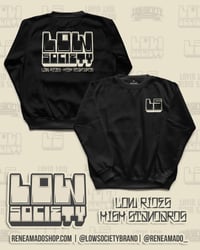 Image 3 of Low Society Big Block - Black Crewneck