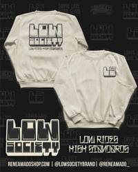 Image 3 of Low Society Big Block - Ivory Crewneck