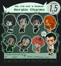 PREORDER No, I'm Not a Human 1.5 in CHARMS