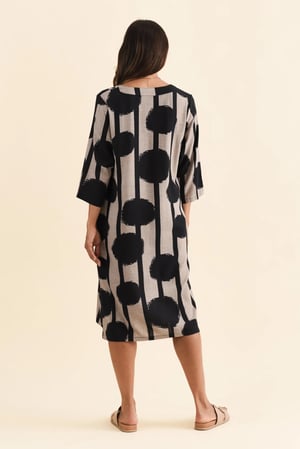 Image of Hannah Cotton/Linen Dress - Tan
