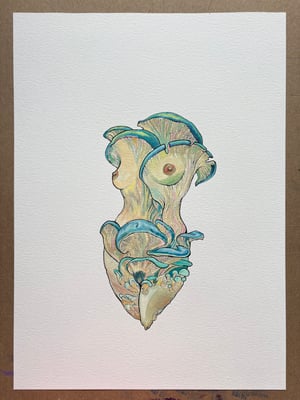 Image of Original Blue Oyster Figure 11” x 15”