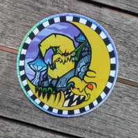 Moony Loony Emblem - 3 inch Holographic Glitter Vinyl Sticker
