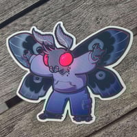 Image 1 of Casual Mothman - 3.5 inch Transparent Vinyl Sticker