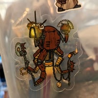 Image 2 of RobCo Mr. Raider - 2.6 inch Transparent Vinyl Sticker