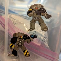Image 4 of Battle Buddies! 2 inch Transparent Vinyl Stickers
