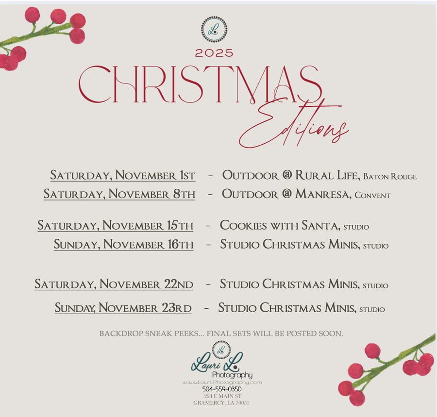 Image of 11/16/25 - STUDIO CHRISTMAS MINI