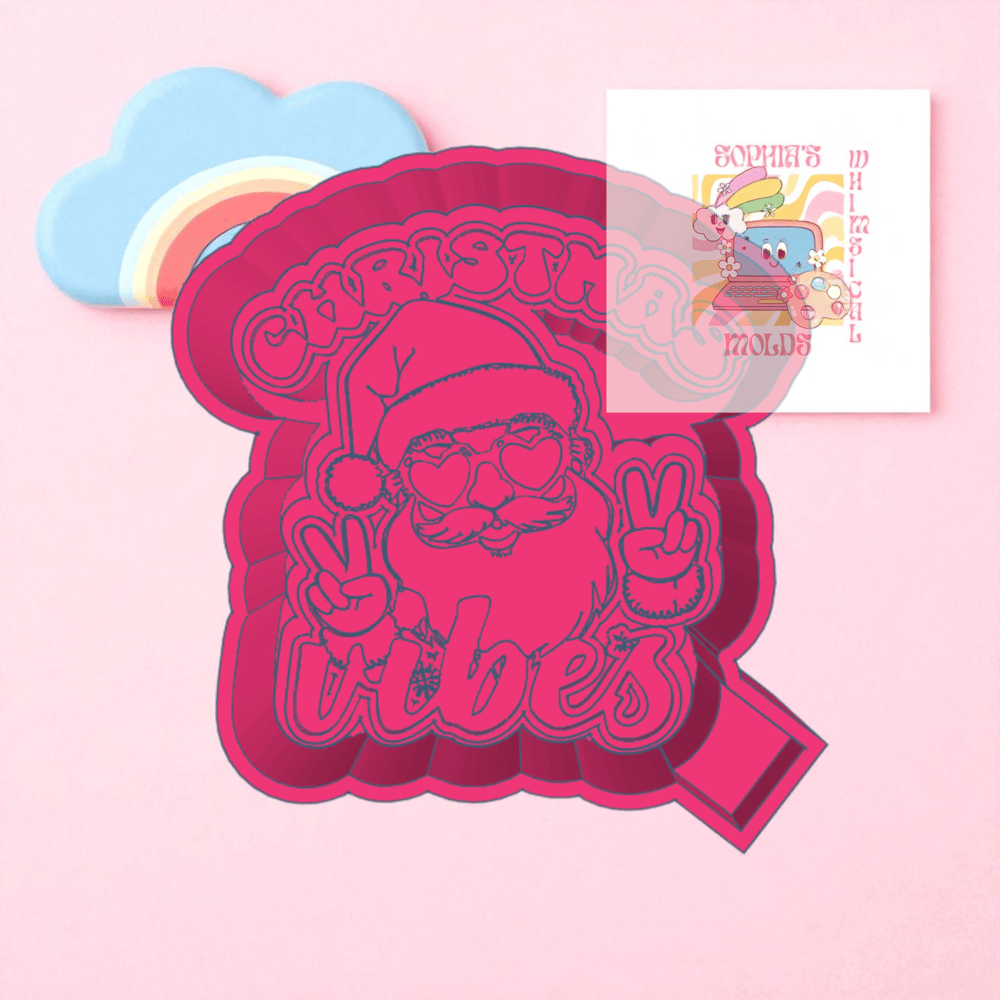 Image of Christmas Santa Vibes Mold|Housing Mold Maker STL File for Freshies|Candle|Aroma Beads|Freshie Mold