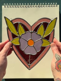 Image 3 of purple flower heart