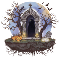 Image 4 of Overgrown Cemetery - Vinyl Sticker