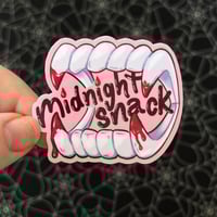 Image 2 of Midnight Snack, Vampire Toy Teeth - Vinyl Sticker
