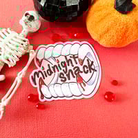 Image 1 of Midnight Snack, Vampire Toy Teeth - Vinyl Sticker