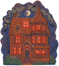 Image 3 of Haunted House Vinyl Sticker