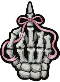 Image 5 of Pretty in Punk Skeleton Hand - Vinyl Sticker